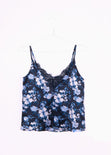 Blusa estampada con encaje en escote para mujer - Flashy