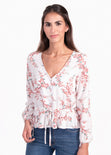 Blusa flores manga larga para mujer - Flashy