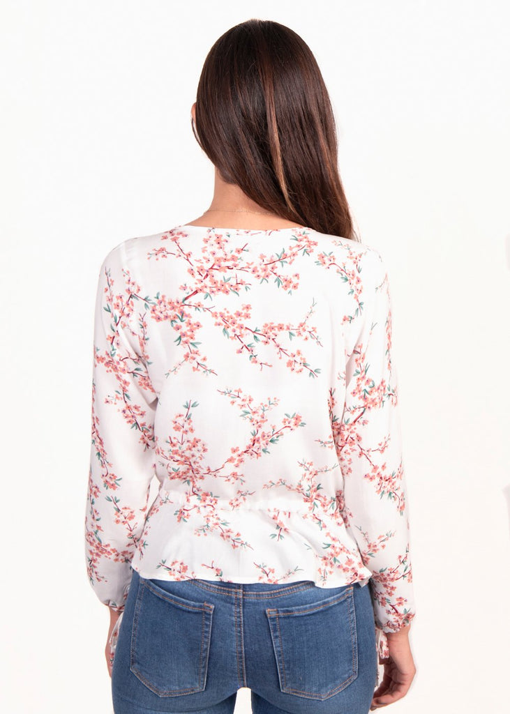 Blusa flores manga larga para mujer - Flashy