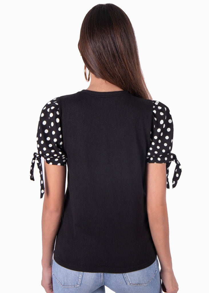 Blusa manga corta con puntos para mujer - Flashy