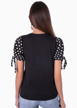 Blusa manga corta con puntos para mujer - Flashy