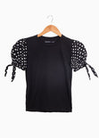 Blusa manga corta con puntos para mujer - Flashy