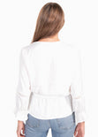 Blusa manga larga con bolillo para mujer - Flashy