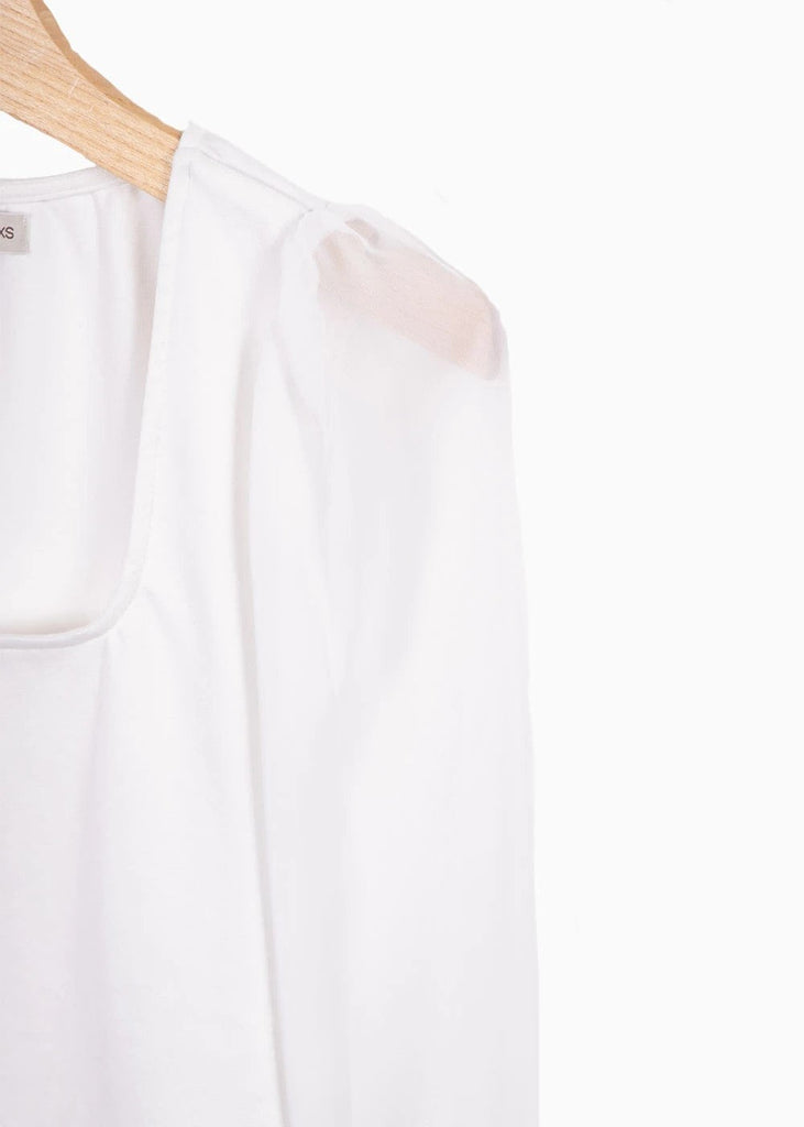 Blusa manga larga con mangas en transparencia para mujer - Flashy