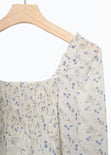 Blusa manga larga con recogido en escote para mujer - Flashy