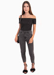 Blusa off shoulder con brillo para mujer - Flashy