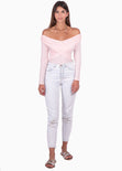 Blusa off shoulder cruzada para mujer - Flashy