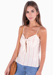 Blusa tiras con nudo en escote para mujer - Flashy