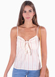 Blusa tiras con nudo en escote para mujer - Flashy