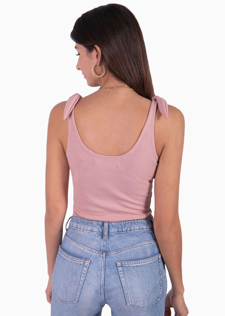 Body con escote cruzado y anudados en tiras para mujer - Flashy