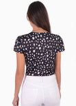 Body cruzado con estampado de puntos para mujer - Flashy