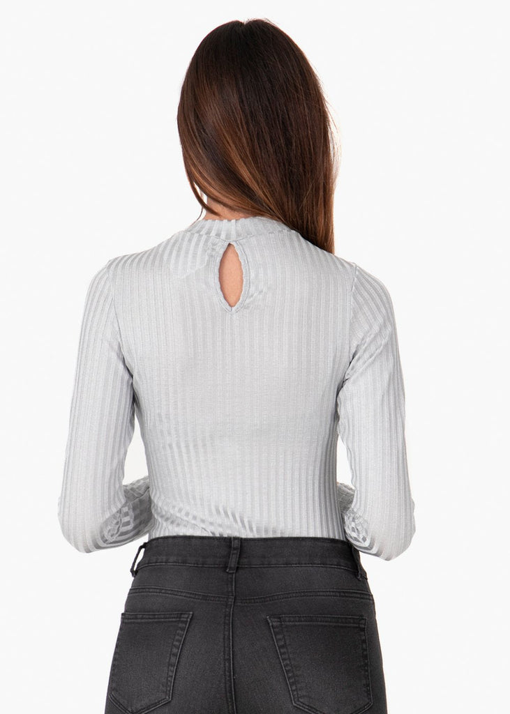 Body metalizado con escote para mujer - Flashy