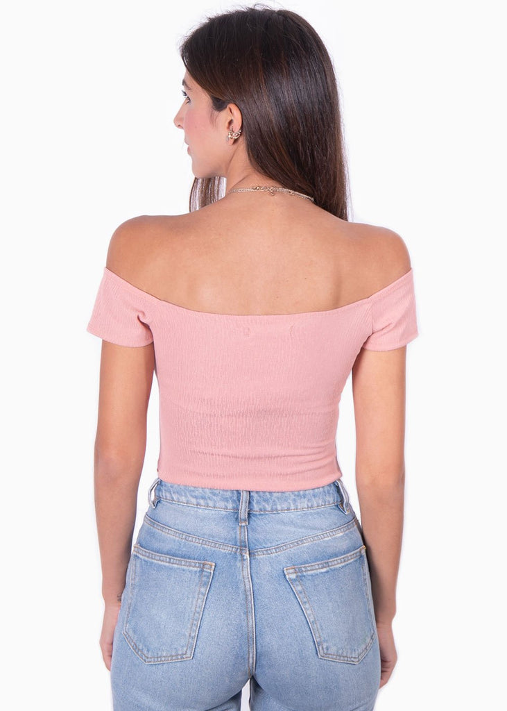 Body off shoulder manga corta para mujer - Flashy