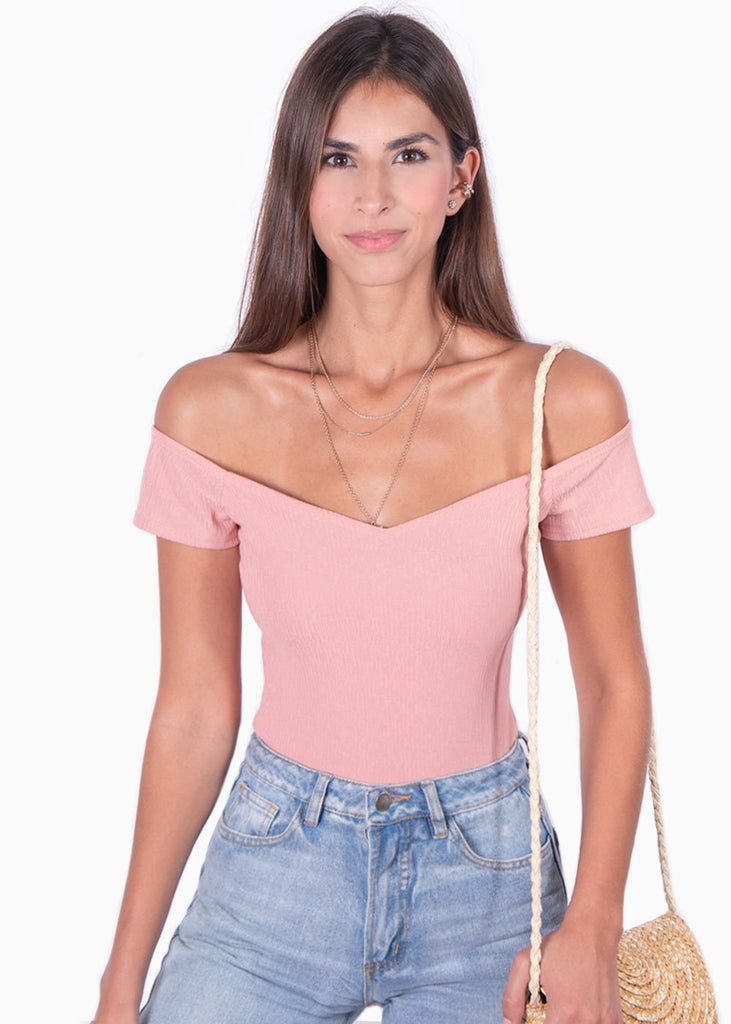 Body off shoulder manga corta para mujer - Flashy
