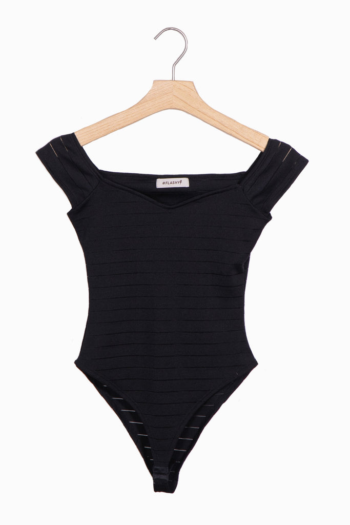 Body off shoulder manga corta para mujer - Flashy