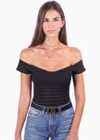 Body off shoulder manga corta para mujer - Flashy
