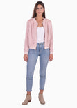 Bomber jacket con piel sintética para mujer - Flashy