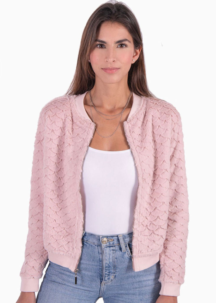 Bomber jacket con piel sintética para mujer - Flashy