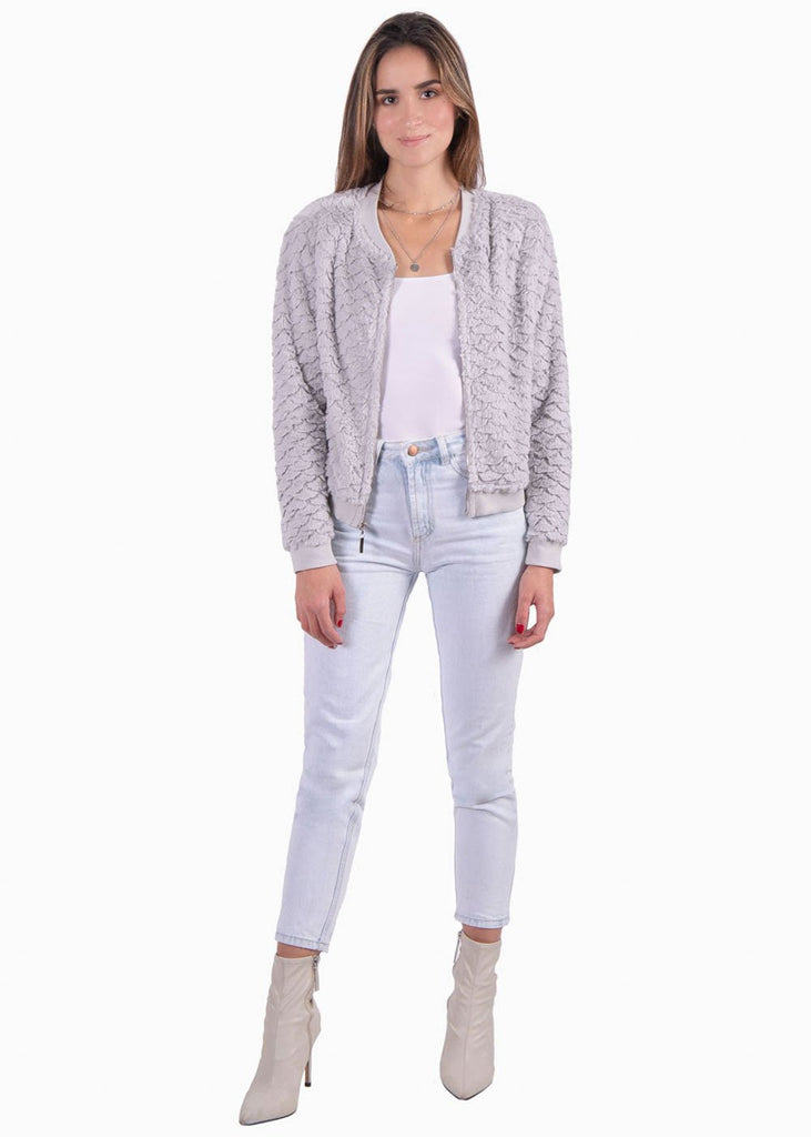 Bomber jacket con piel sintética para mujer - Flashy