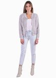 Bomber jacket con piel sintética para mujer - Flashy
