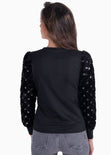 Buso con apliques en lentejuelas para mujer - Flashy