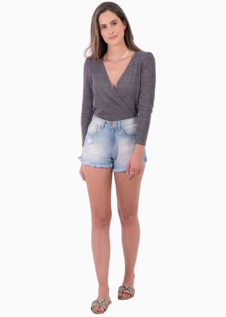 Buso cruzado con hombreras para mujer - Flashy