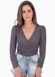 Buso cruzado con hombreras para mujer - Flashy