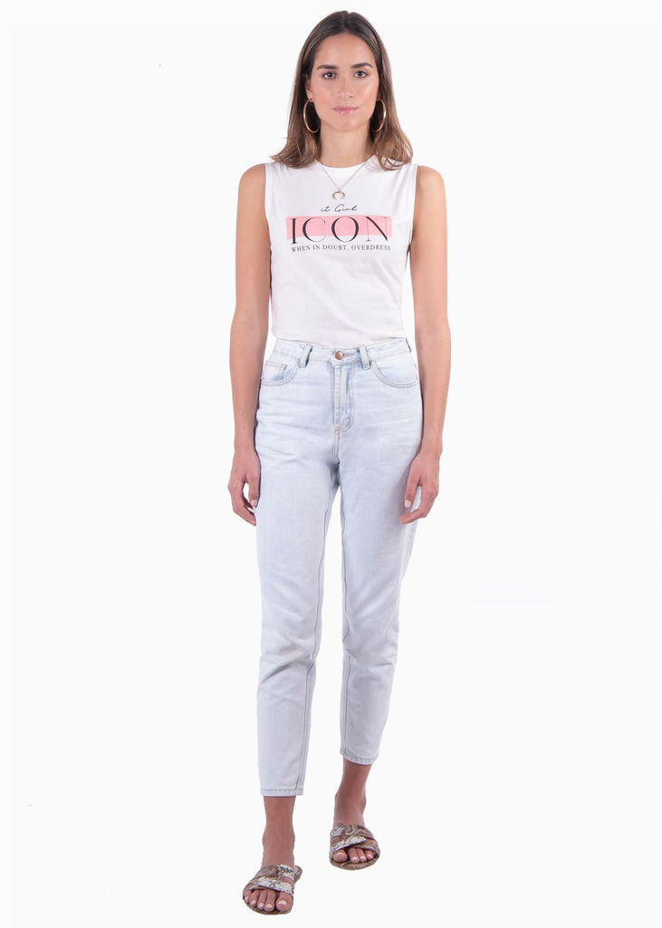 Camiseta con estampado "ICON" para mujer - Flashy