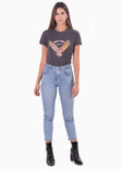 Camiseta con estampado de águila color gris para mujer - Flashy