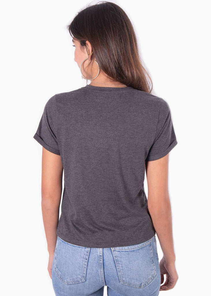 Camiseta con estampado de águila color gris para mujer - Flashy