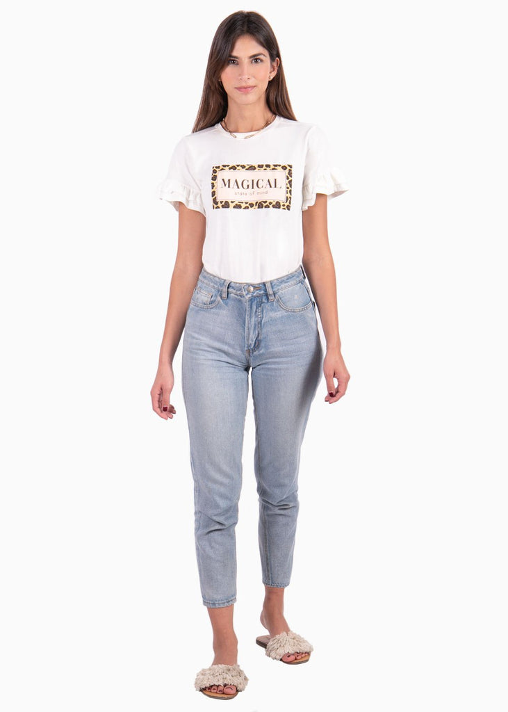 Camiseta con estampado de animal print "Magical" para mujer - Flashy