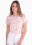 Camiseta con estampado de duraznos para mujer - Flashy