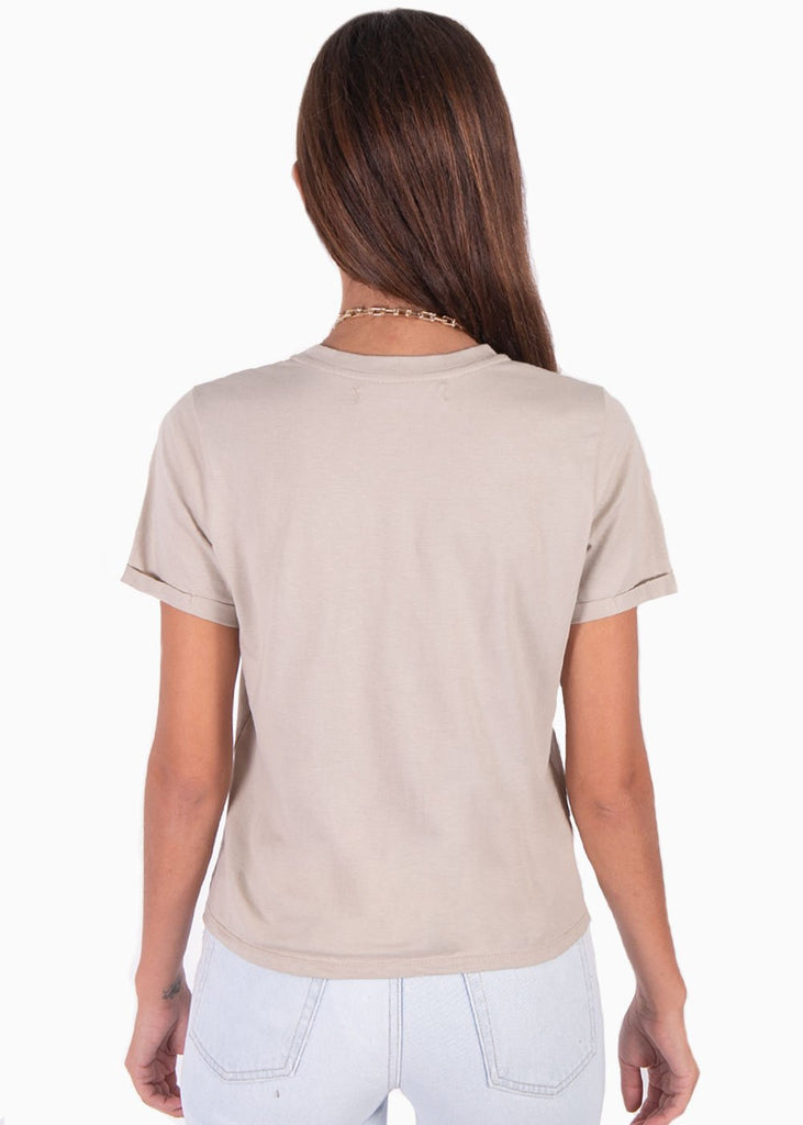 Camiseta con estampado "mistakes" color beige para mujer - Flashy
