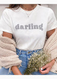 Camiseta estampada "Darling" para mujer - Flashy
