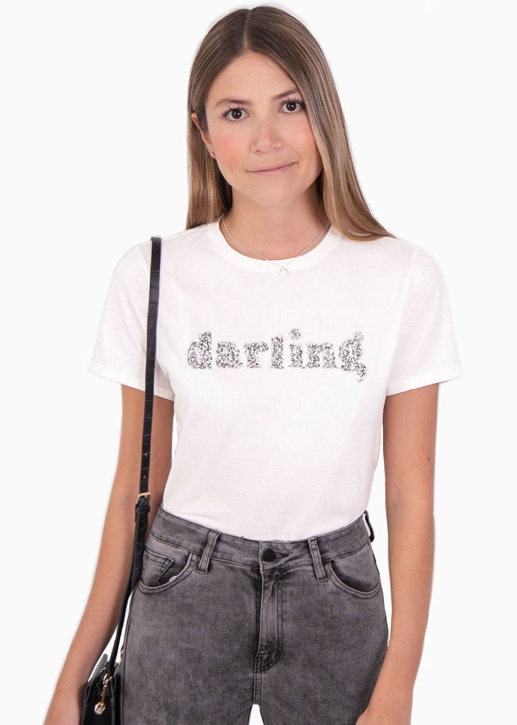 Camiseta estampada "Darling" para mujer - Flashy