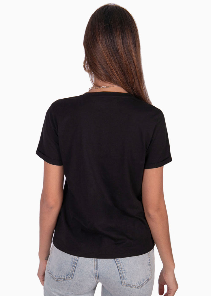 Camiseta estampada "Don't mess with the queen" color negro para mujer - Flashy
