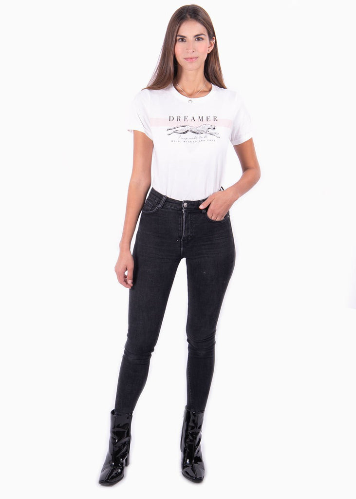 Camiseta estampada "Dreamer" para mujer - Flashy