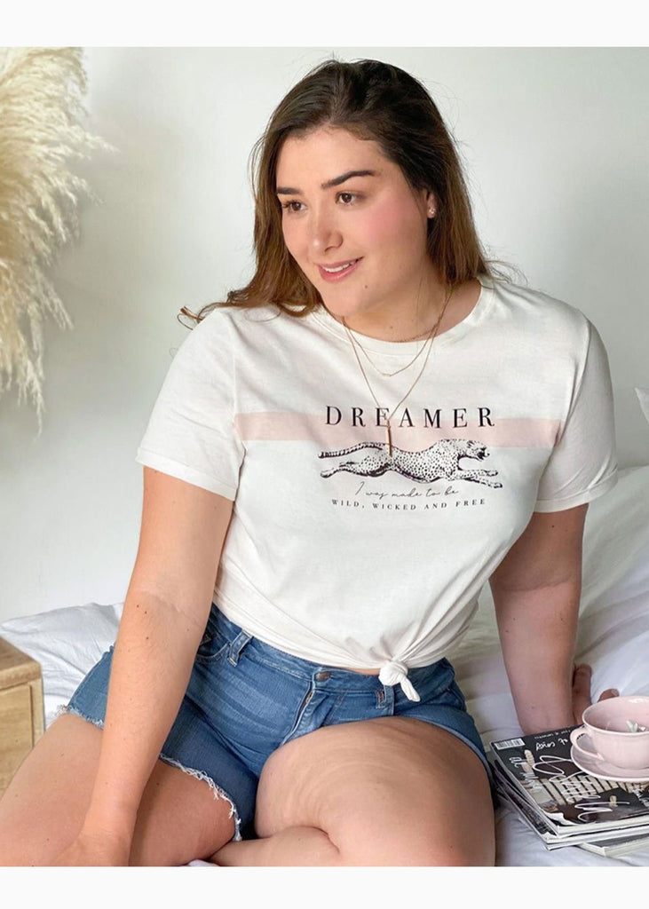 Camiseta estampada "Dreamer" para mujer - Flashy