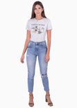 Camiseta estampada "Frenchies" para mujer - Flashy