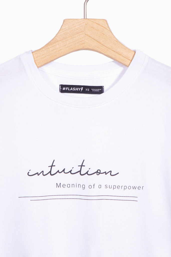 Camiseta estampada "Intuition" con mangas de ojalillo para mujer - Flashy