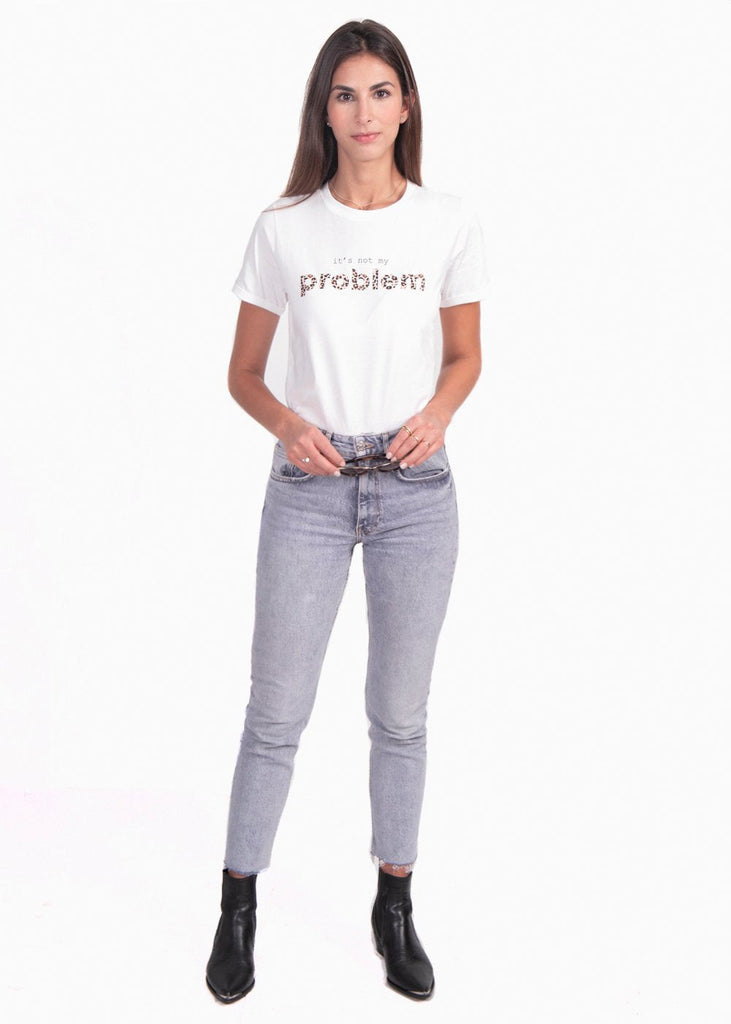 Camiseta estampada "It's not my problem" para mujer - Flashy