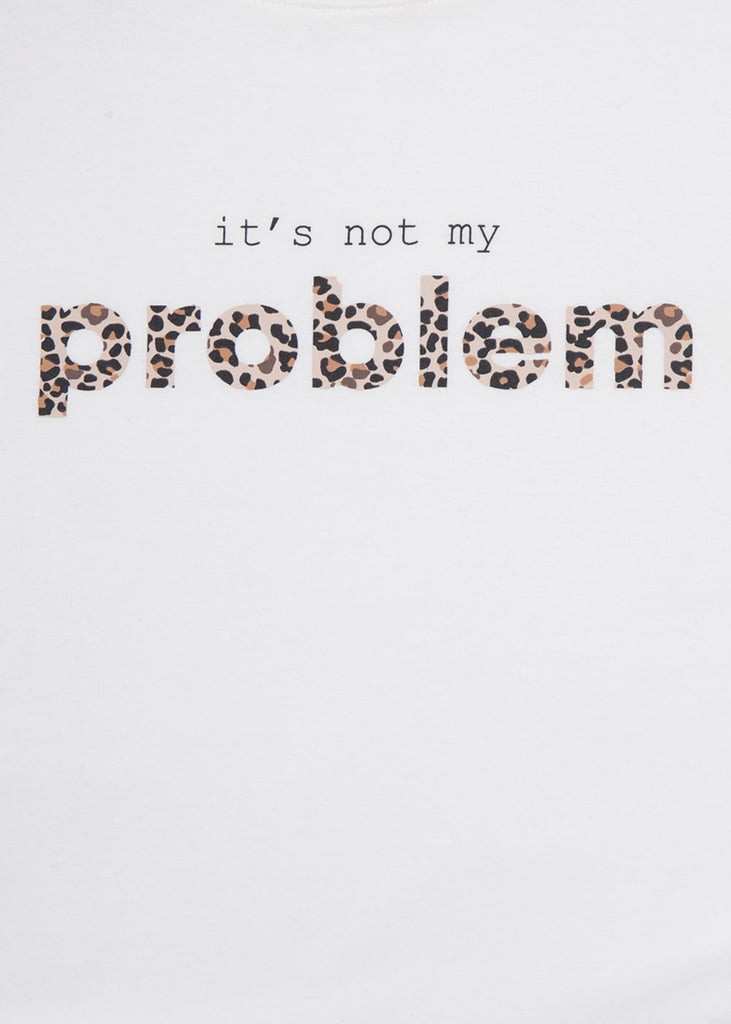 Camiseta estampada "It's not my problem" para mujer - Flashy