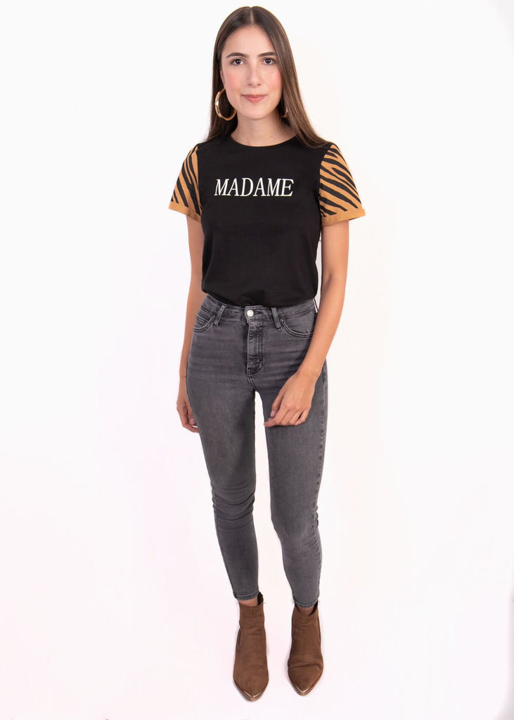 Camiseta estampada "Madame" para mujer - Flashy