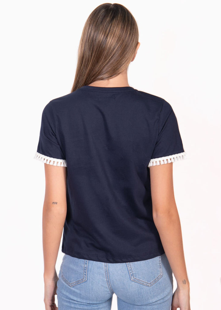 Camiseta estampada "Oui" para mujer - Flashy