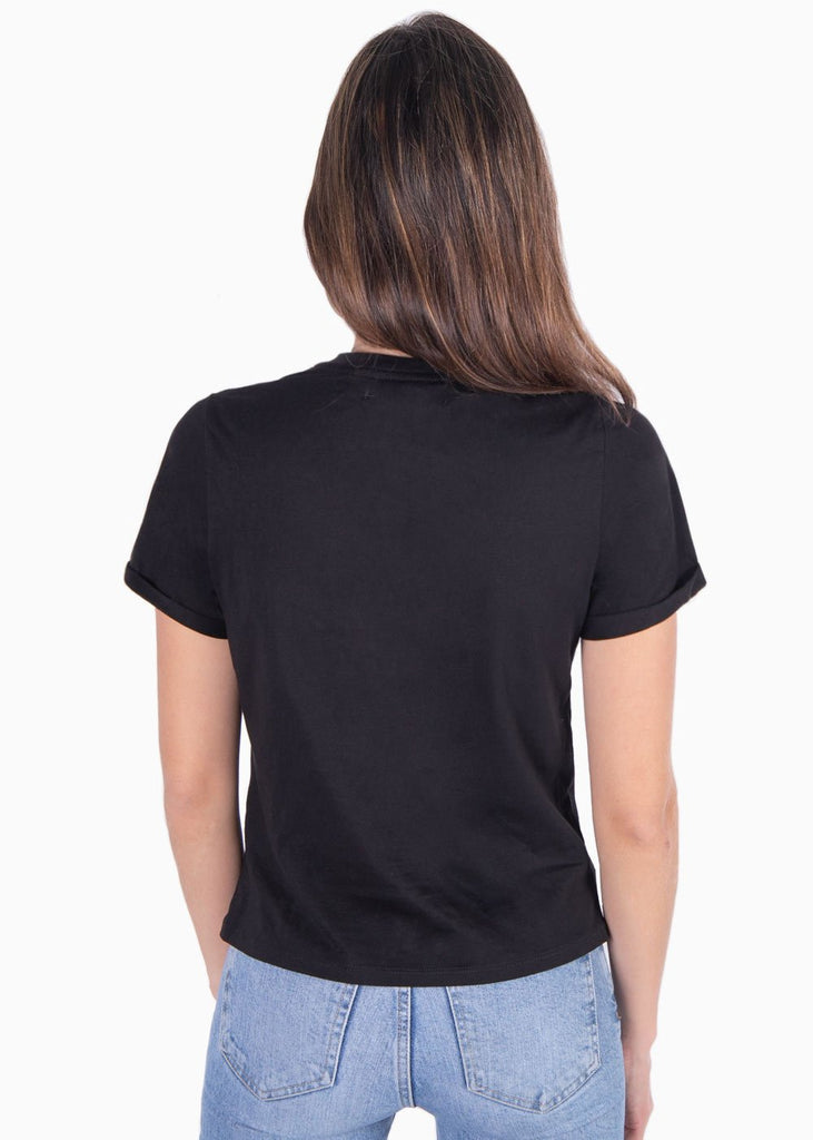 Camiseta estampada con boca de leopardo para mujer - Flashy