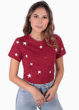 Camiseta estampada estrellas para mujer - Flashy