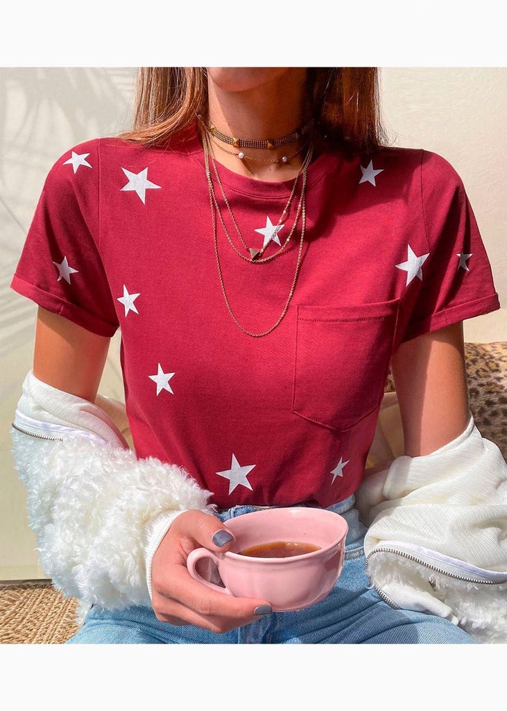 Camiseta estampada estrellas para mujer - Flashy