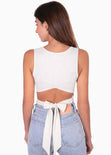 Crop top anudado en espalda para mujer - Flashy