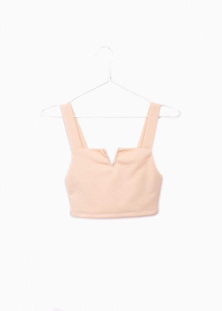 Crop top beige para mujer - Flashy