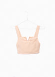 Crop top beige para mujer - Flashy
